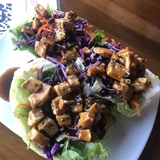 Honey-Pineapple Teriyaki Chicken Lettuce Cups
