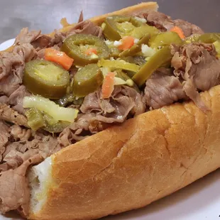 Italian Beef sandwich (homemade)