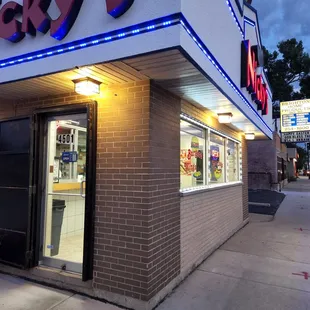 the front of the restaurant