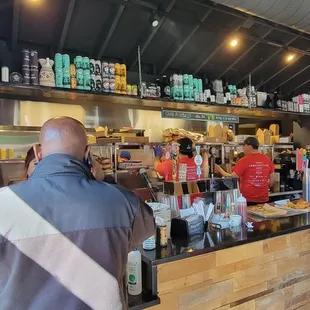 customers at the counter