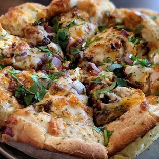 My barbecue chicken pizza