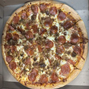 Pepperoni and Italian sausage