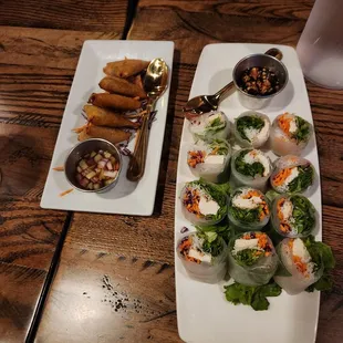 Samosas and Fresh Spring Roll