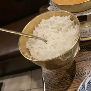 Side of rice with Curry dish