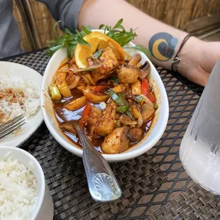 Mango stir fry thing with tofu