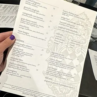 the menu