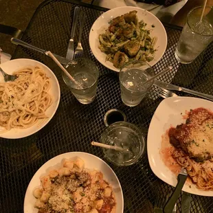 plates of food on a table