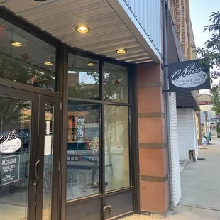 Entrance of the cafe