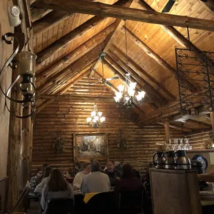 Log cabin interior