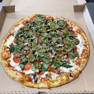 Veggie Lovers Pizza with pepperoni