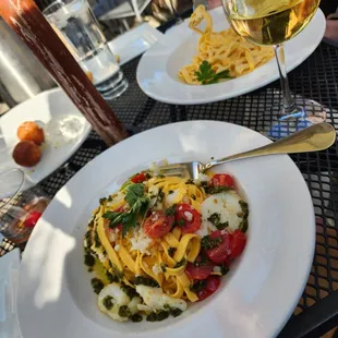 Arancini, Sea Bass with handmade pasta!