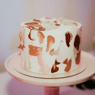 a cake on a cake stand