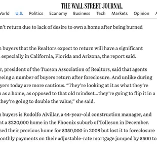 Nicole featured in the Wall Street Journal in 2015