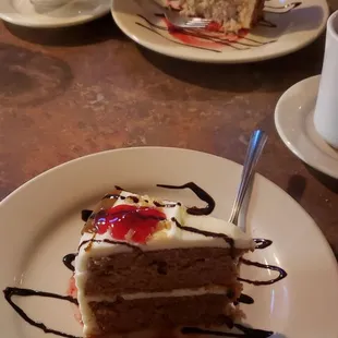 a slice of cake on a plate