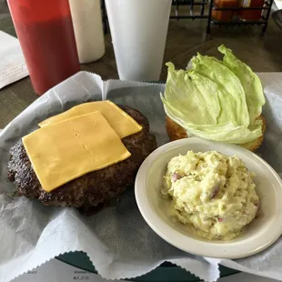 Big cheese with potato salad
