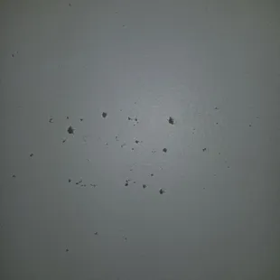 The ceiling in the bathroom was dust covered, and this photo doesnt show how bad it really was!