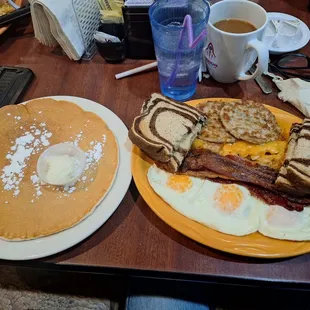 Hungry Man's Platter and Pancake.