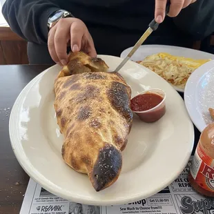 Veggie baked Stromboli