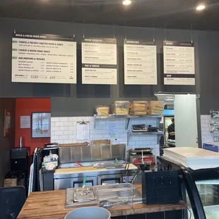 menus on the wall