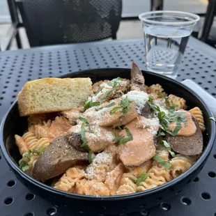 Built Pasta - Radiatori, Pink Sauce, Italian Sausage and Peppers, Parmesan, and Basil