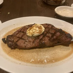 Tuscan ribeye was fabulous.