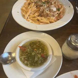 Nicki's hot peppers in oil and Chicken Giada