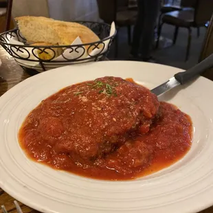 We had multiple appetizers: Italian Greens Hot Peppers &amp; Oil Mozzarella Marinara