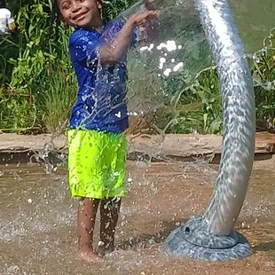 Hours of fun at splash pad.