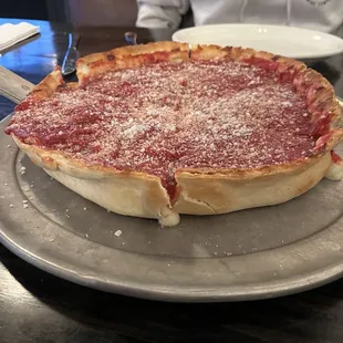 Deep dish pizza