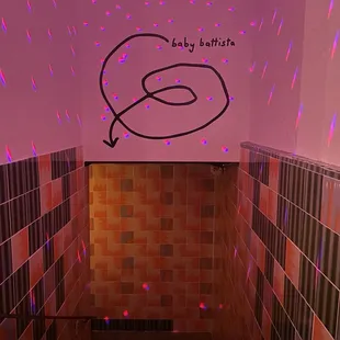 staircase down to the wine bar