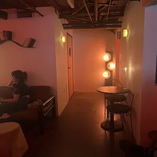 Interior seating.