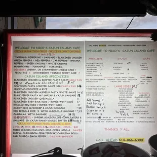 Current menu as of 12.3.22