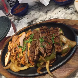 Fajitas for 1 they were so good. Enough for two for sure.