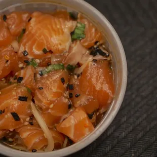 Salmon poke ohh-wee so yummy *12/4/22
