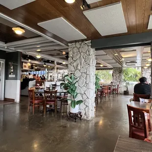 the dining area of the restaurant