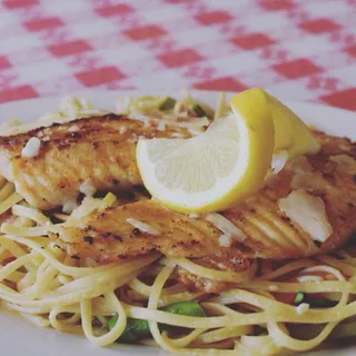 Seasoned Tilapia with Linguine