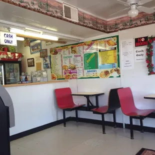 The interior/cash register. Note: Cash only!