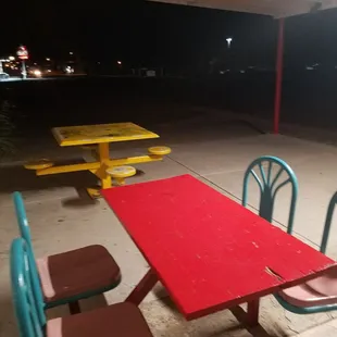 Outside tables