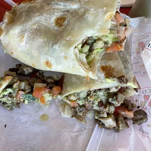 Burritos and taco plate.