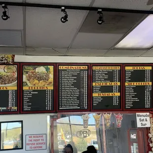 menus and prices