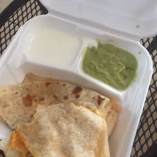 Bad service, we waited 5 minuets to order, she laughed about it, and the sour cream was liquid.