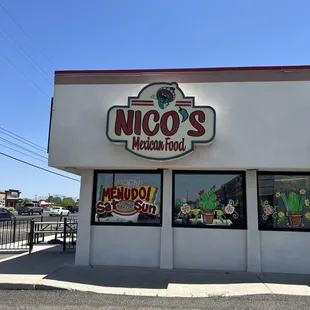 the front of the restaurant