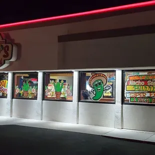 View from the parking lot.