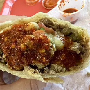 Carne Asada Burrito (red salsa)