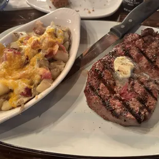 Ribeye with Loaded Potato Casserole