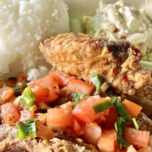 Fried ahi belly. Parts of the ahi belly were really soft and other parts quite firm.