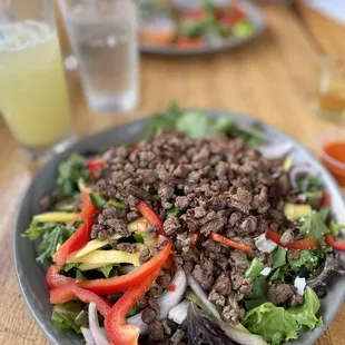 a plate of salad