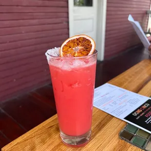 Blood orange/ginger Mocktail. Delicious!
