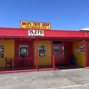 Outside of the restaurant