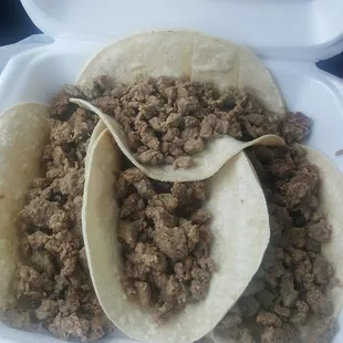 My kids love plain carne asada tacos. Definitely bigger than I anticipated. :-)